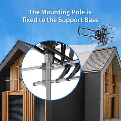 Outdoor TV Antenna with Signal Booster 150 Mile Range