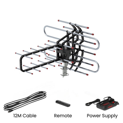 Outdoor TV Antenna with Signal Booster 150 Mile Range