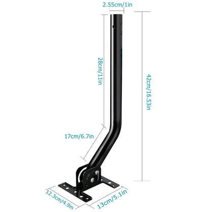 Universal J-Pole Antenna Mounting Bracket with 180° Rotation