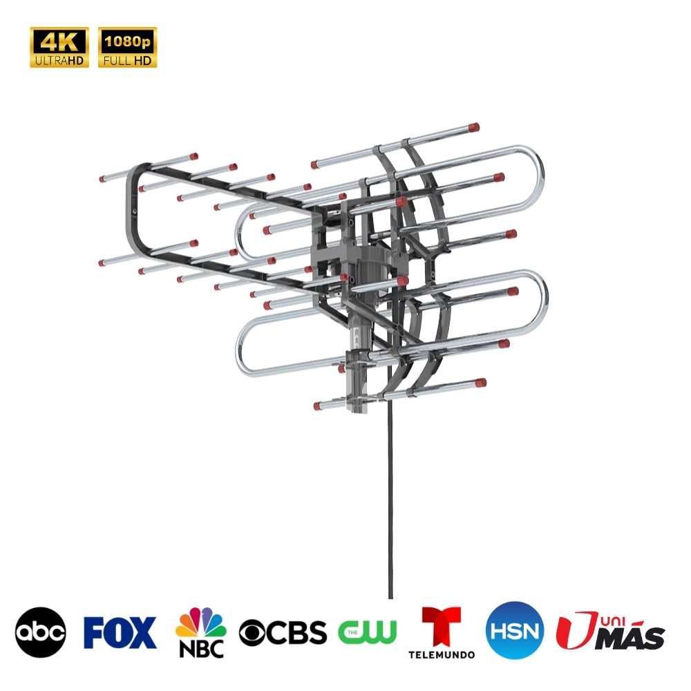 Outdoor TV Antenna with Signal Booster 150 Mile Range