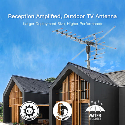 110 Mile Range Outdoor TV Antenna Crystal Clear HD Reception