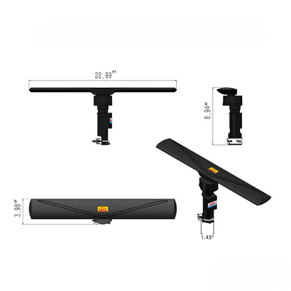 Military Style HD TV Antenna with 360° Remote Rotation