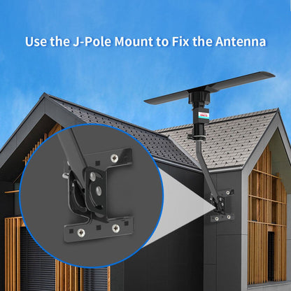 Military Style HD TV Antenna with 360° Remote Rotation